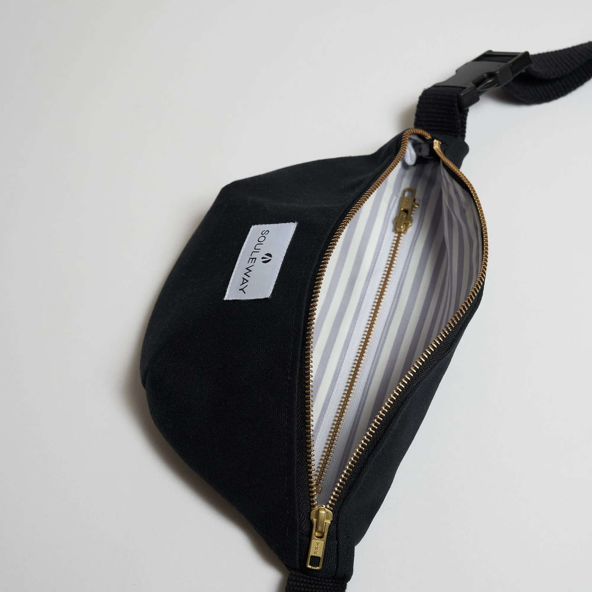 Natural Cotton Canvas Bum Bag | Night Black