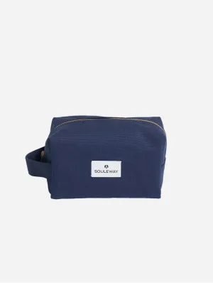 Natural Cotton Canvas Classic Washbag S | Navy Blue