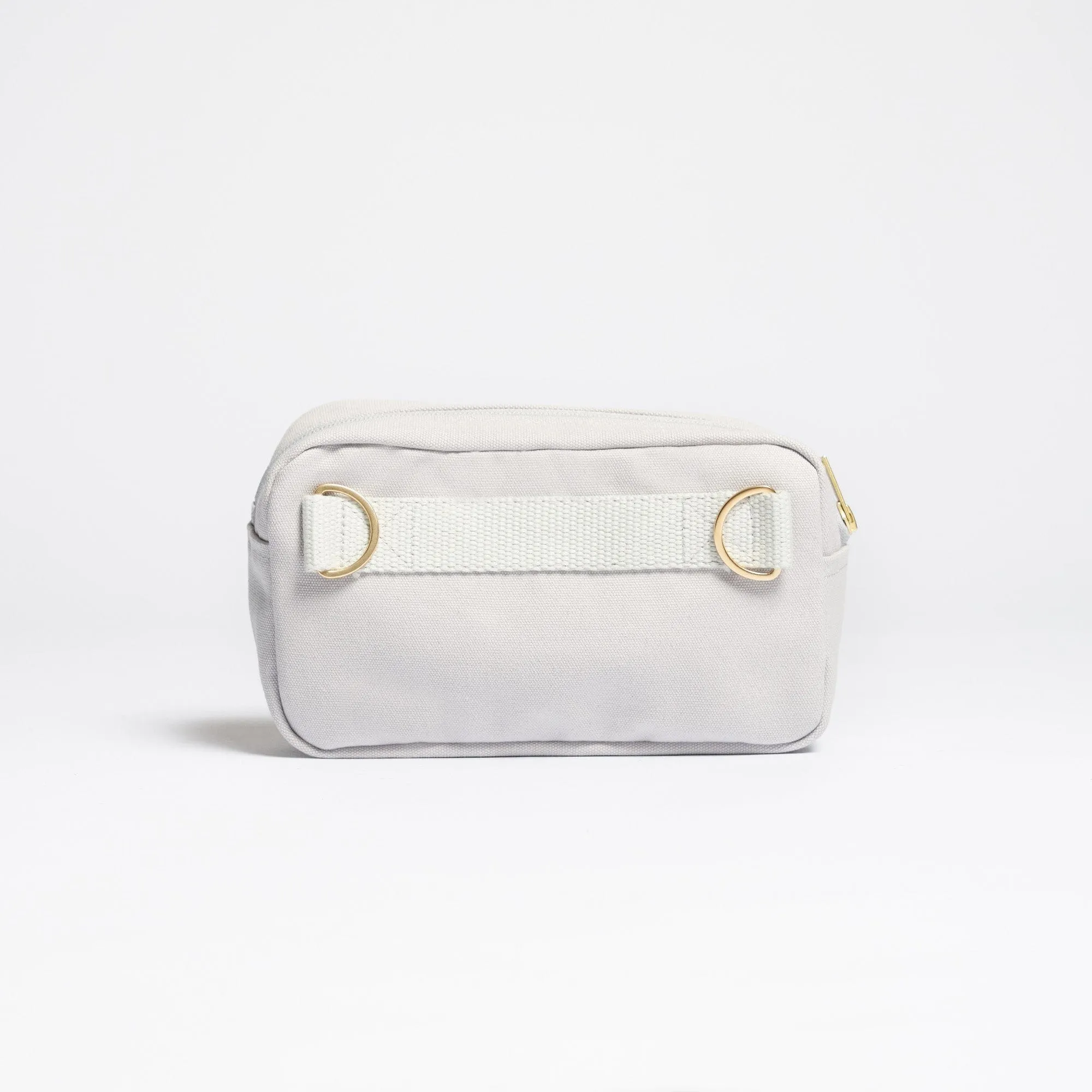 Natural Cotton Canvas Hip Bag | Dust Grey