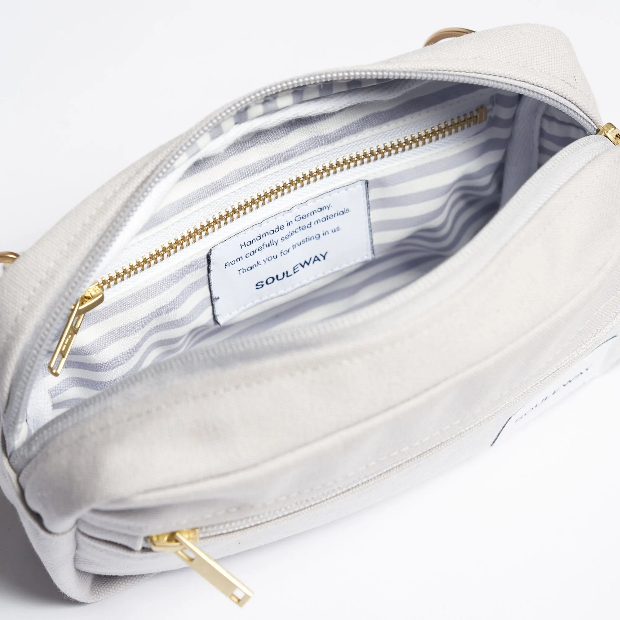 Natural Cotton Canvas Hip Bag | Dust Grey