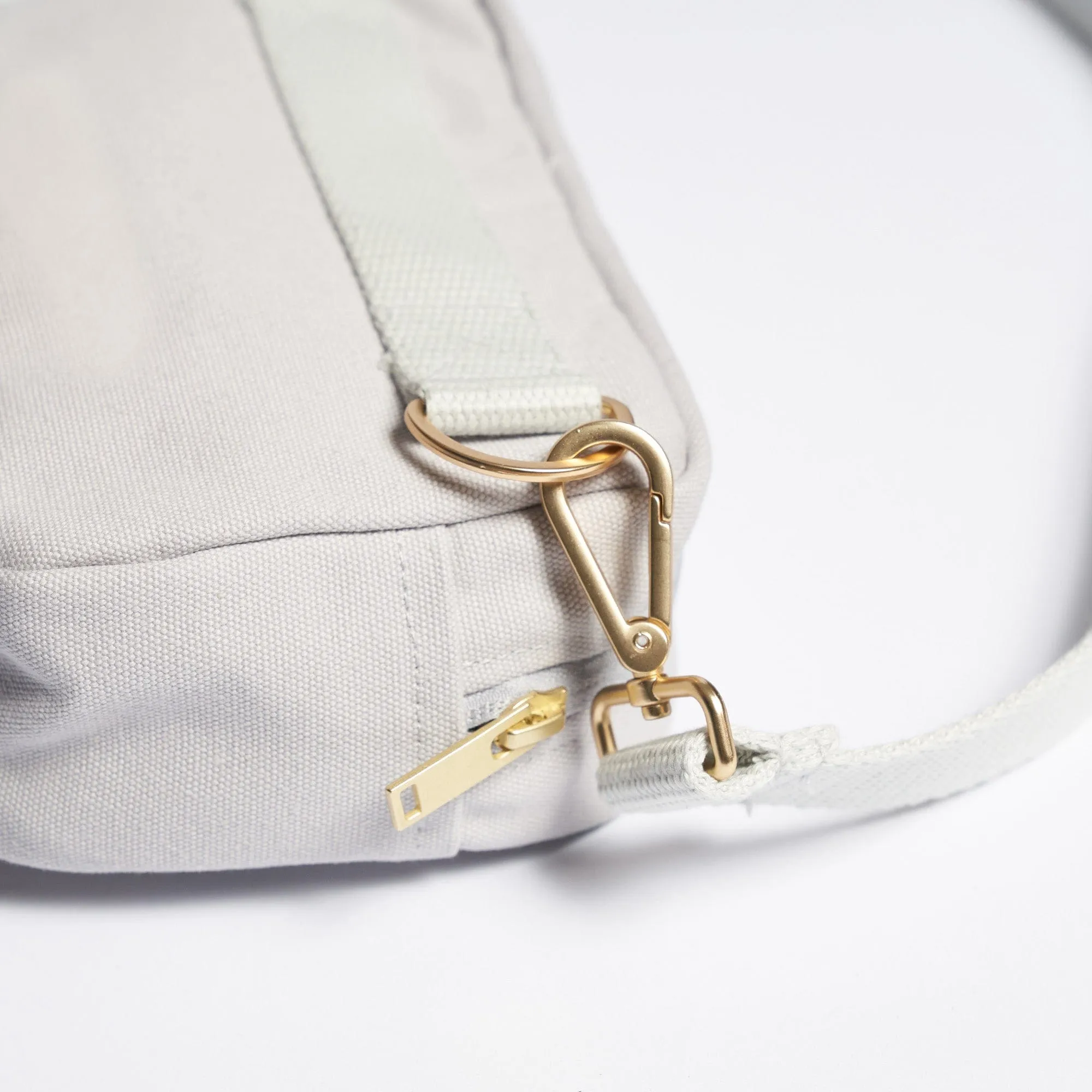 Natural Cotton Canvas Hip Bag | Dust Grey