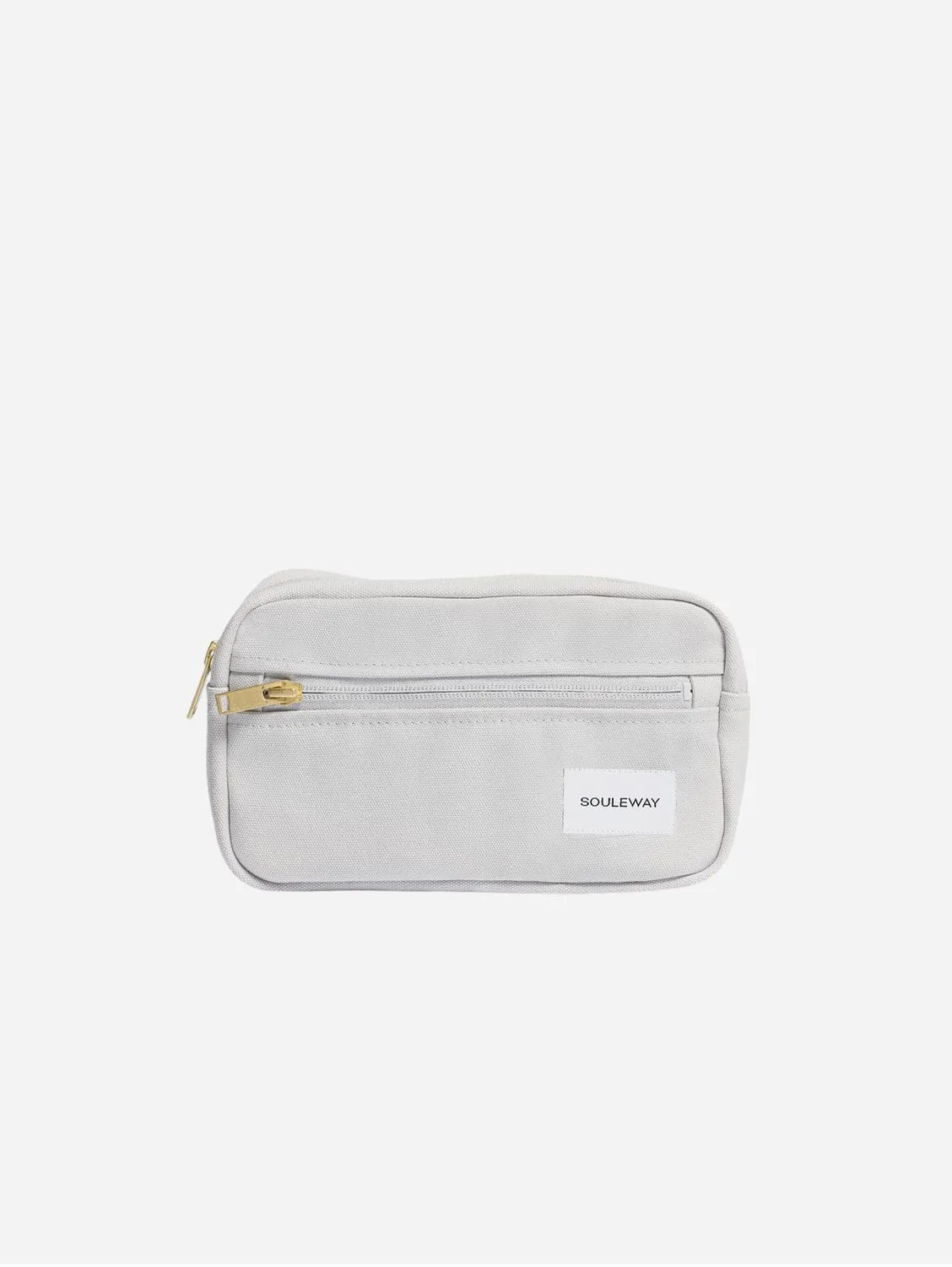 Natural Cotton Canvas Hip Bag | Dust Grey