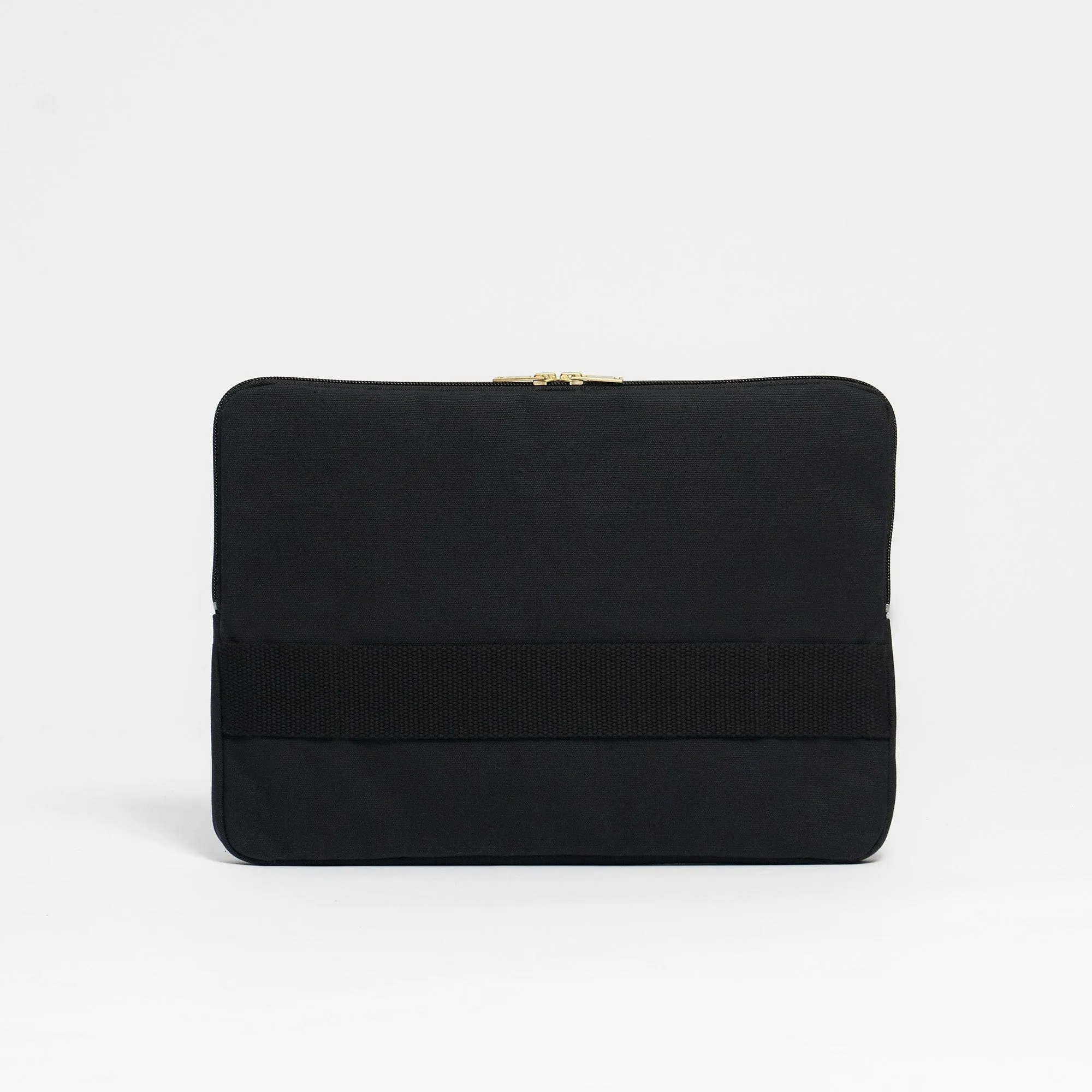 Natural Cotton Canvas Laptop Sleeve | Night Black