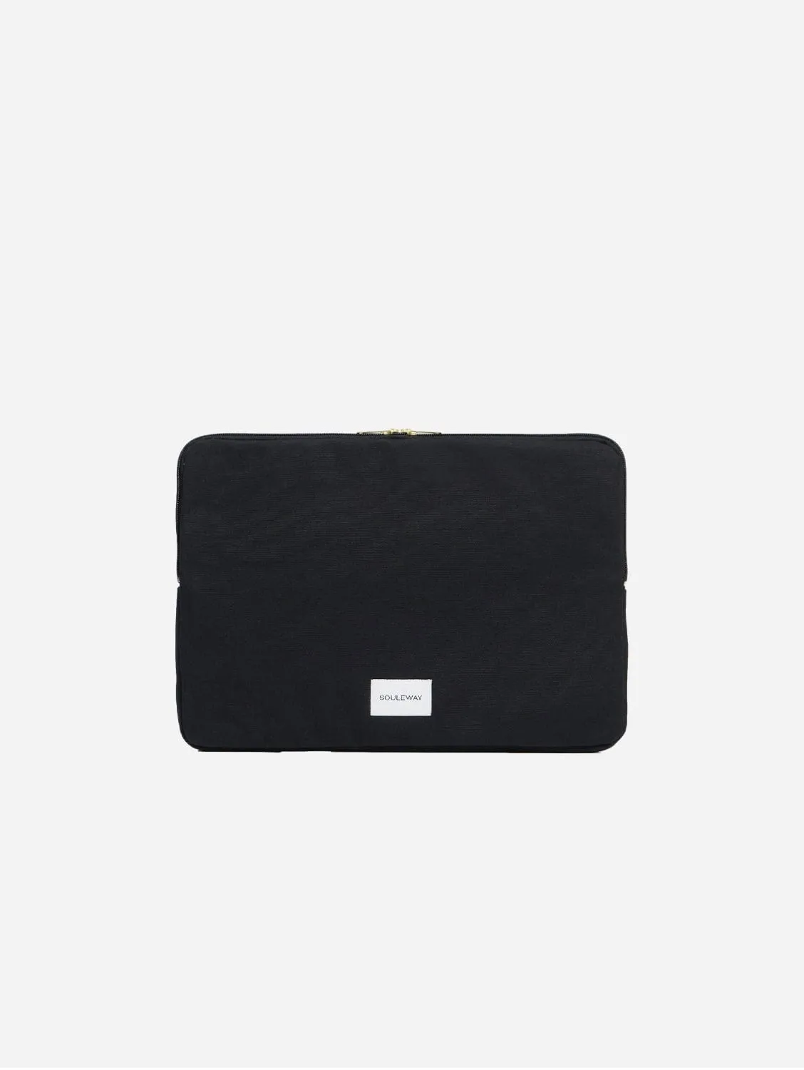 Natural Cotton Canvas Laptop Sleeve | Night Black