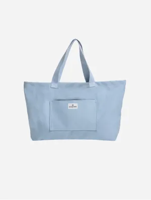 Natural Cotton Canvas Shopper | Dusty Blue