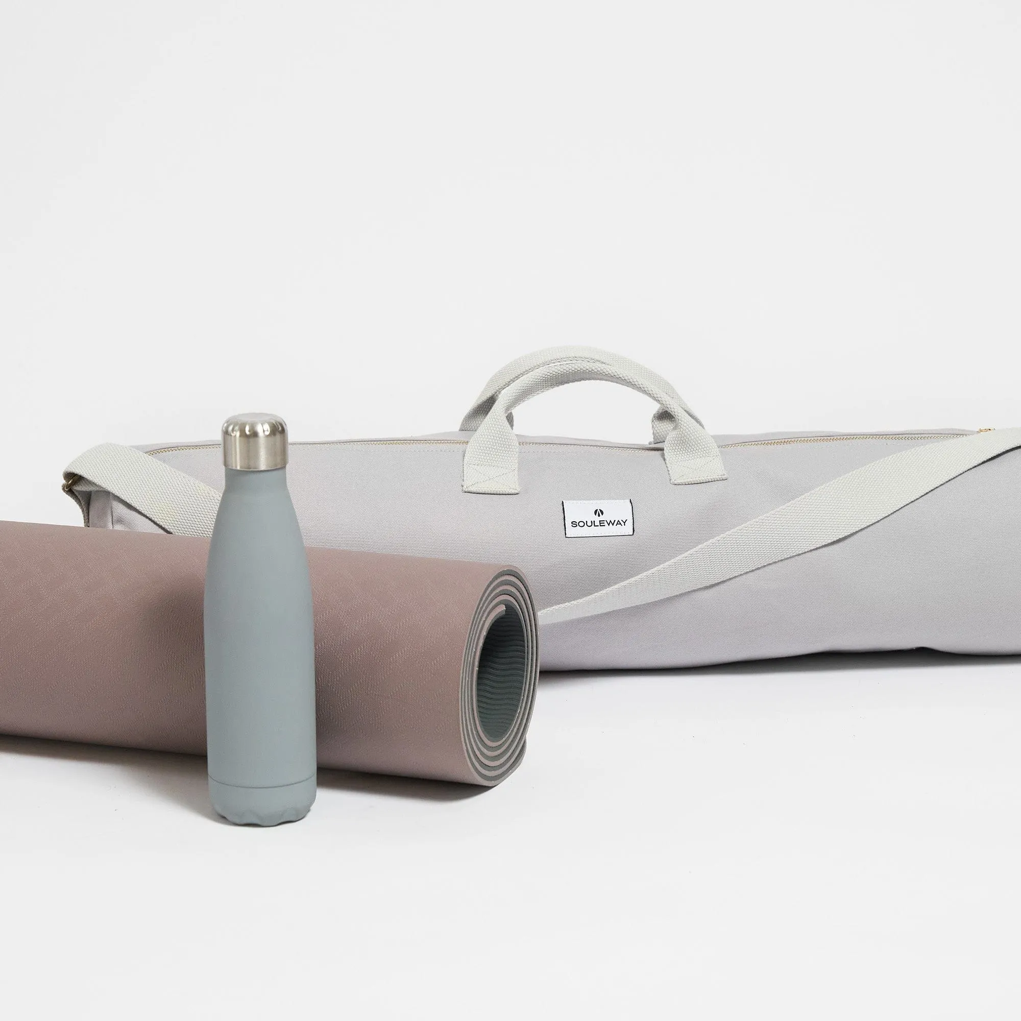 Natural Cotton Canvas Yoga Bag | Dust Grey