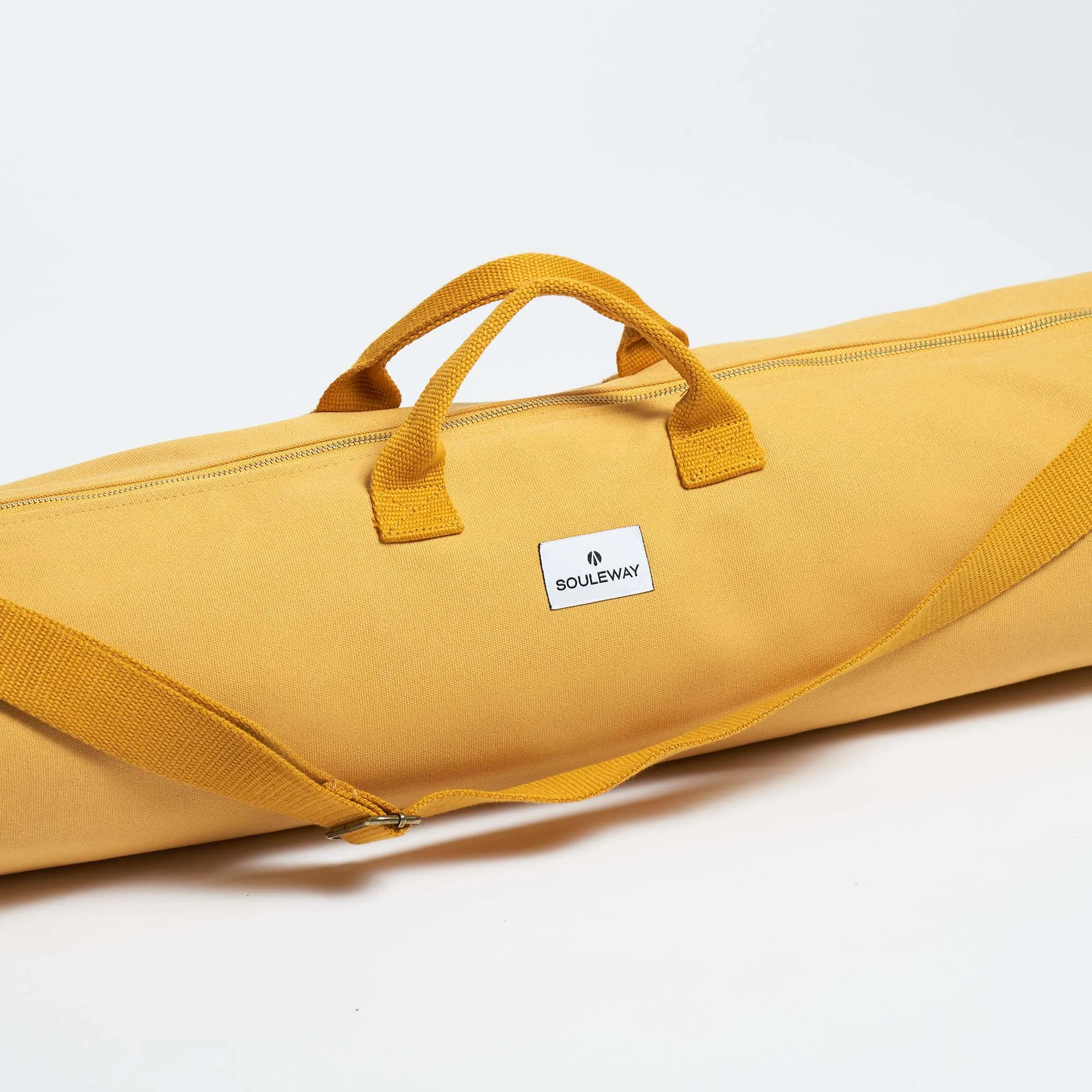 Natural Cotton Canvas Yoga Bag | Mustard Yellow
