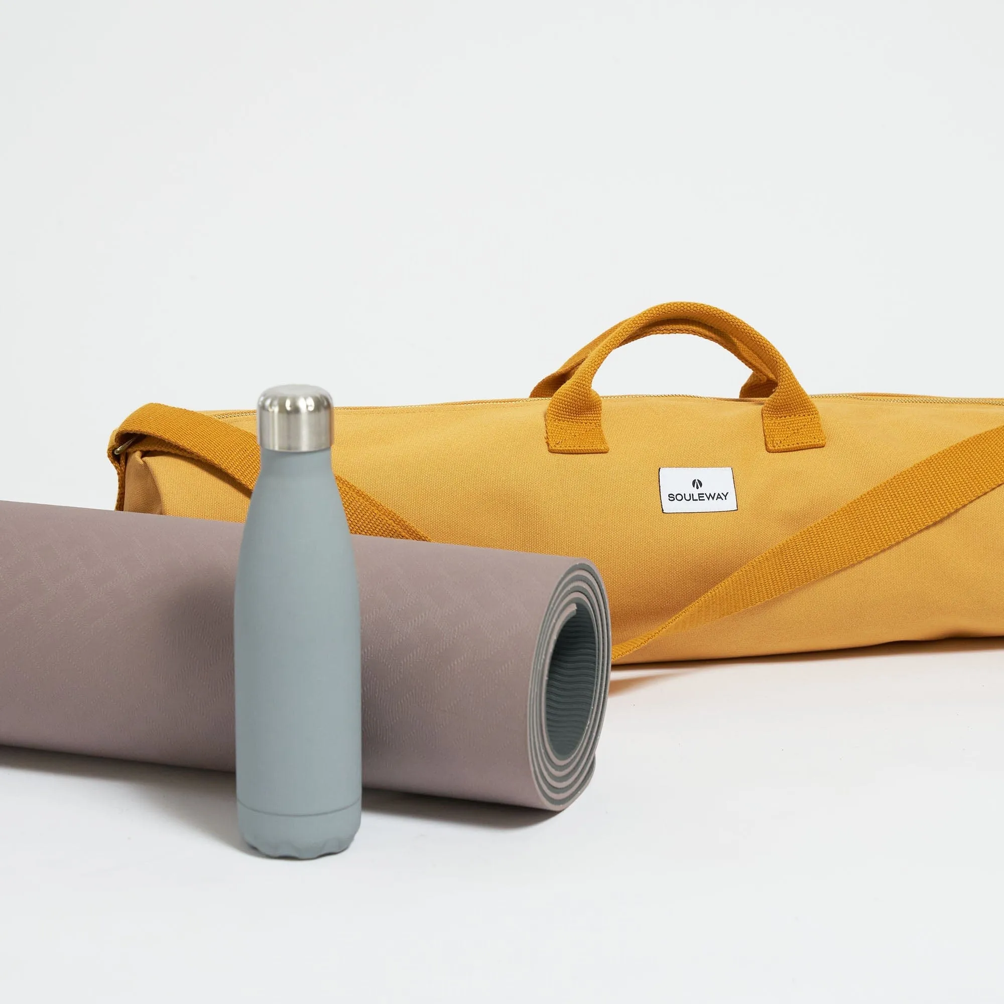 Natural Cotton Canvas Yoga Bag | Mustard Yellow