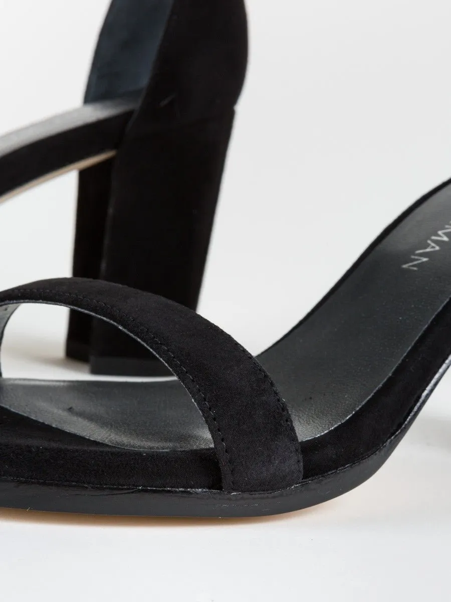 nearlynude in black suede