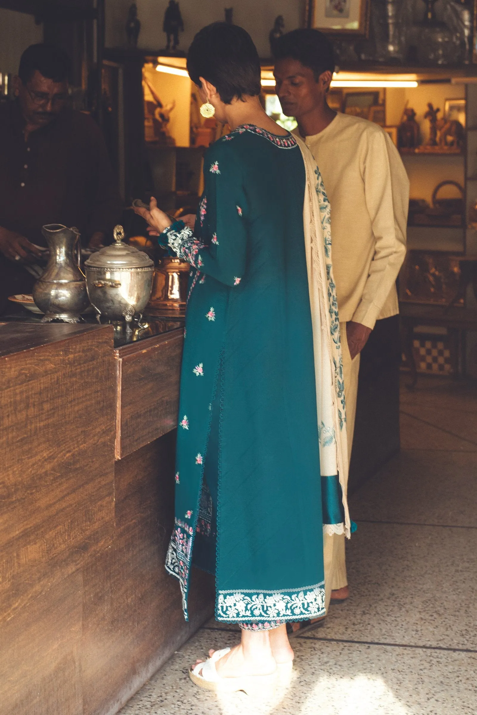 NEGIN (ZW21-07) |  Zaha Hamrahi Winter Collection 2021 | Unstitched Embroidered Khaddar Suits