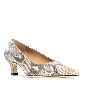 Nellie Snakeprint Leather Pump