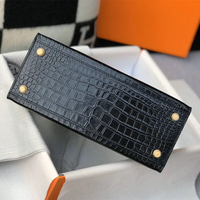 New crocodile pattern platinum bag