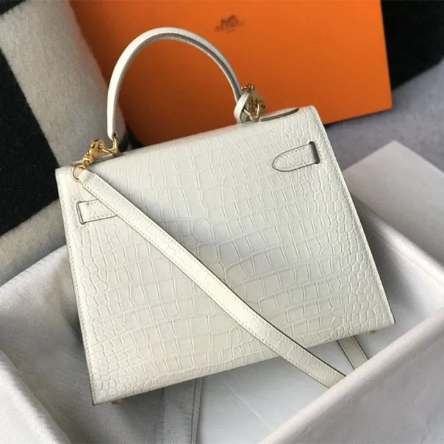 New crocodile pattern platinum bag