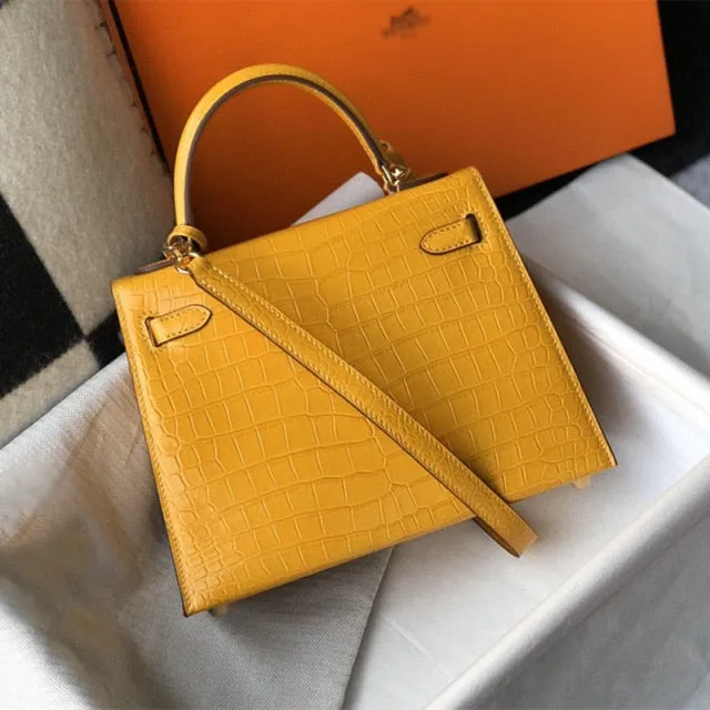 New crocodile pattern platinum bag