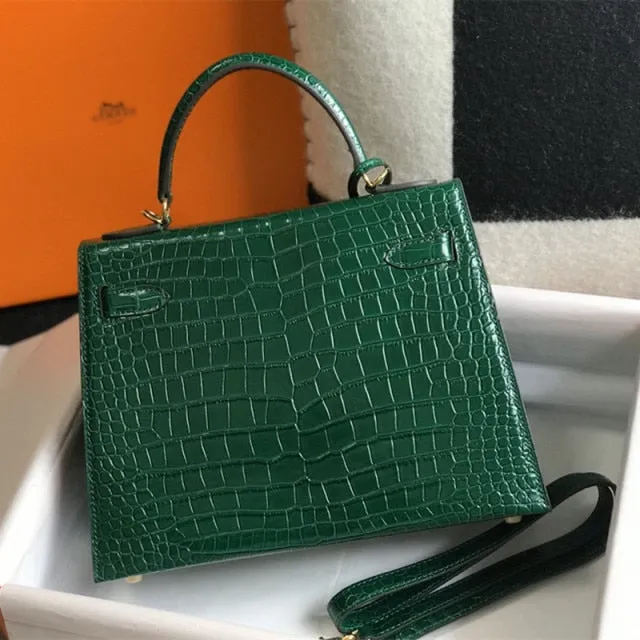 New crocodile pattern platinum bag
