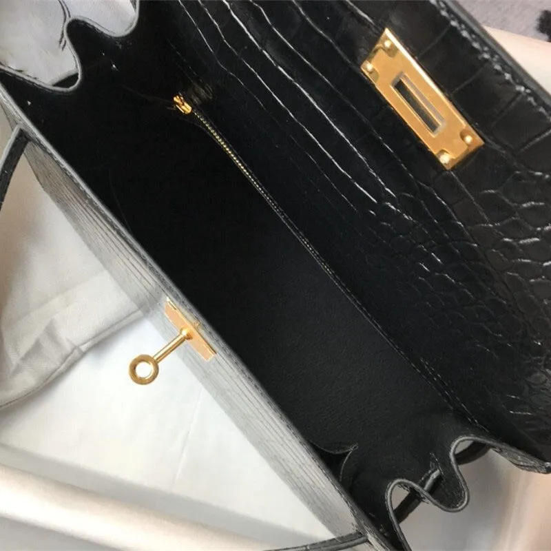 New crocodile pattern platinum bag