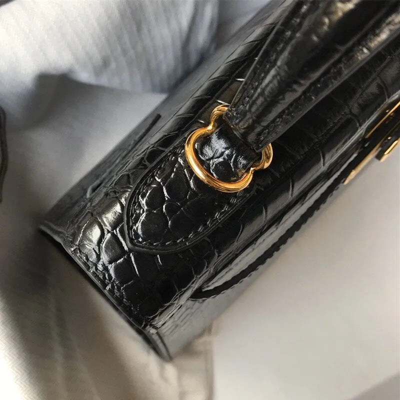 New crocodile pattern platinum bag