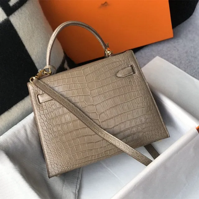 New crocodile pattern platinum bag