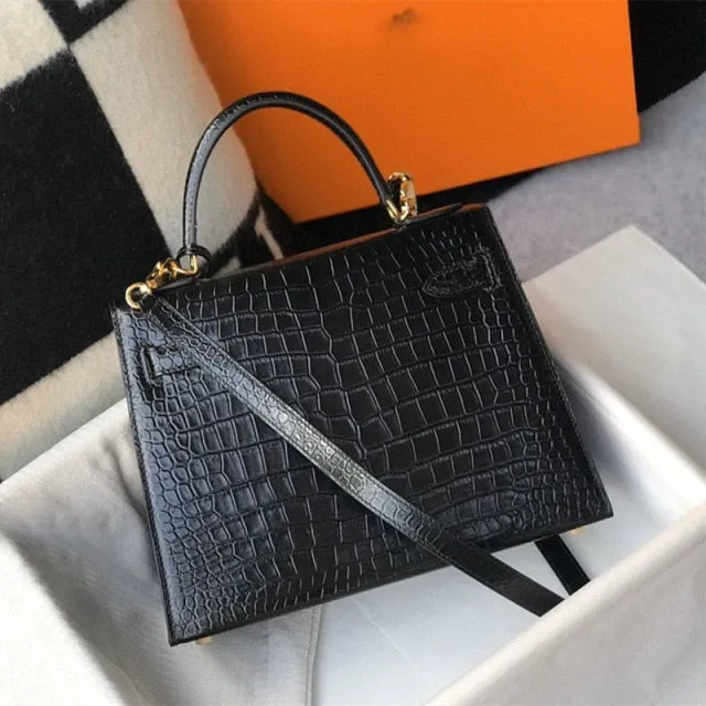 New crocodile pattern platinum bag