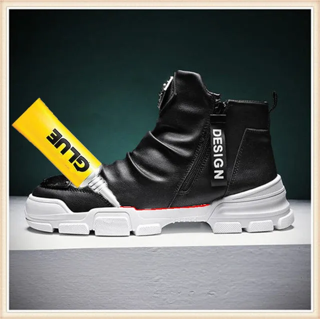 New Handmade Ankle Boots for Young Men Genuine Leather Fashion Snow Boots Super Quality Men Brand Designer Shoes