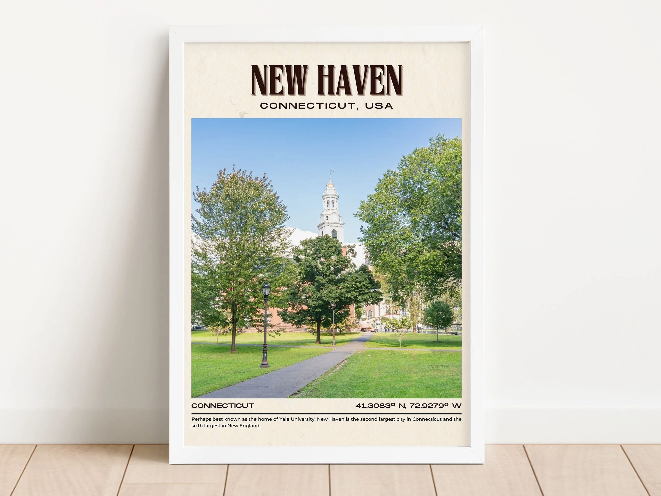 New Haven Vintage Wall Art, Connecticut, USA