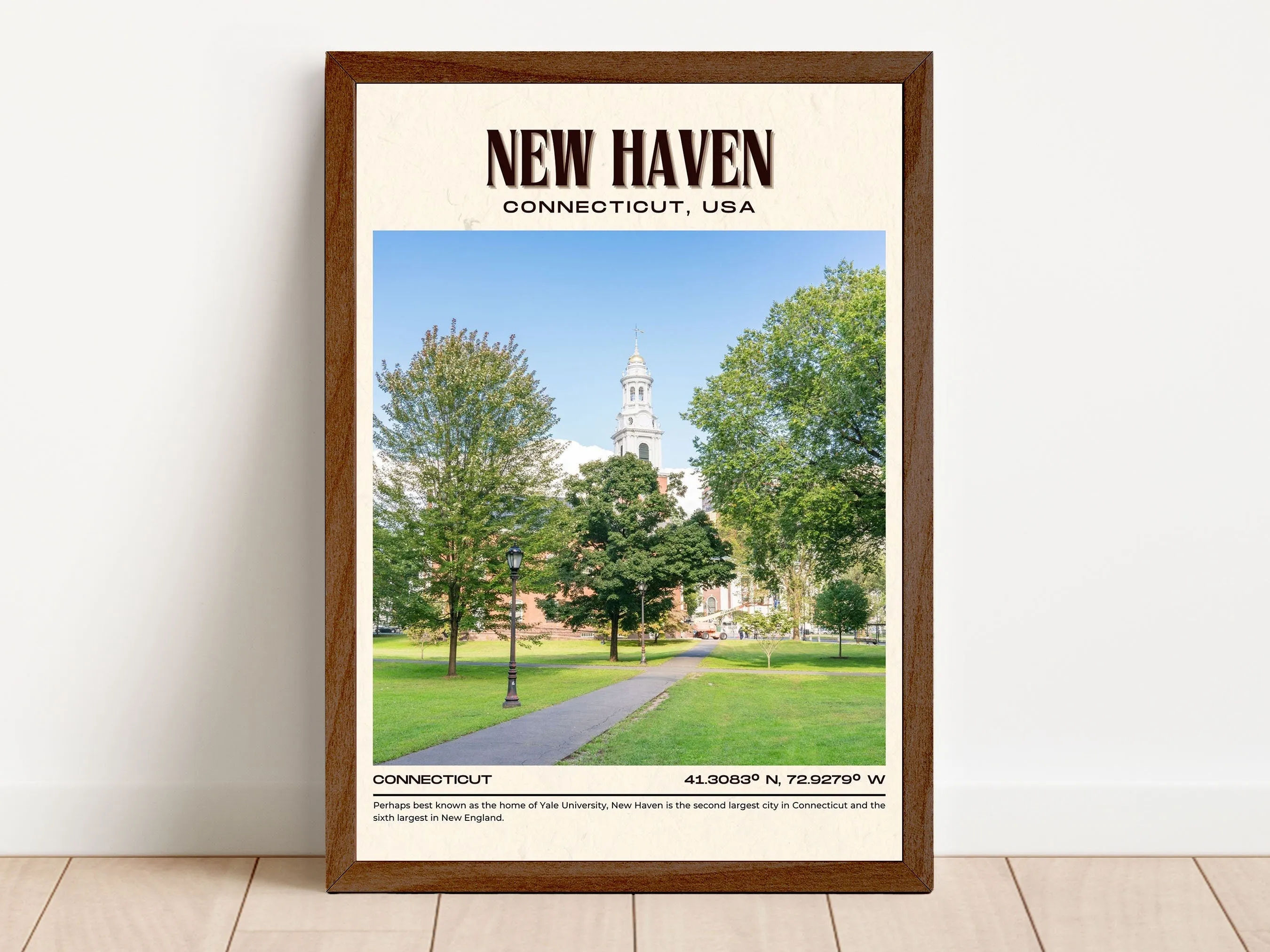 New Haven Vintage Wall Art, Connecticut, USA