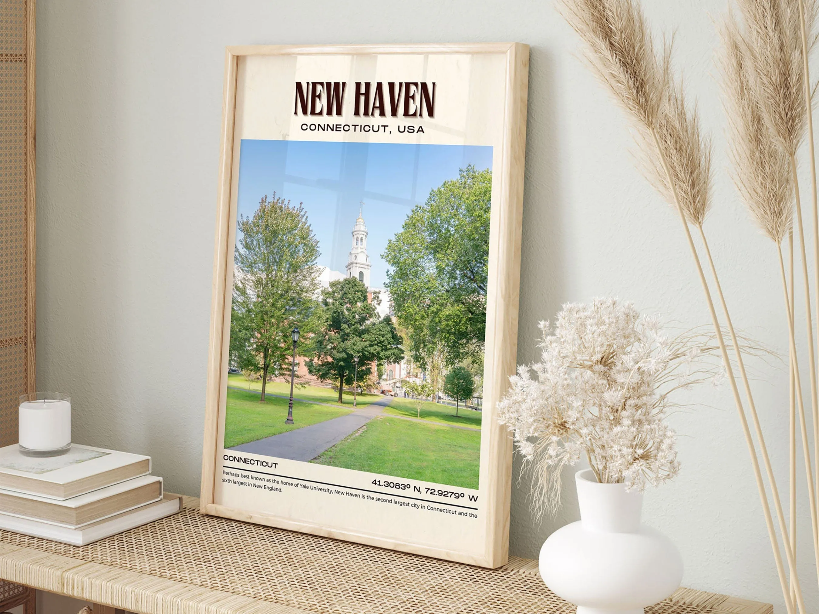 New Haven Vintage Wall Art, Connecticut, USA