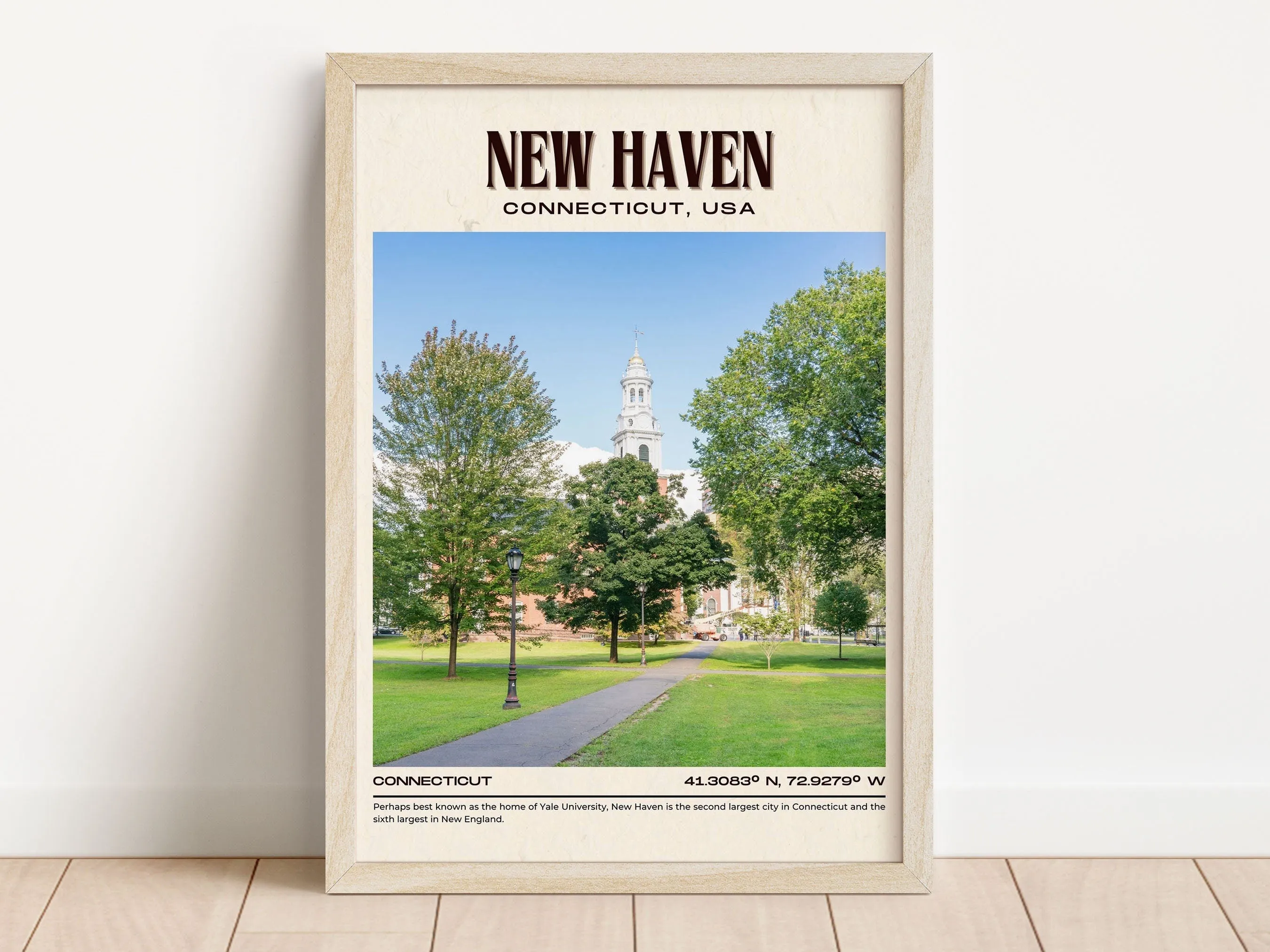 New Haven Vintage Wall Art, Connecticut, USA