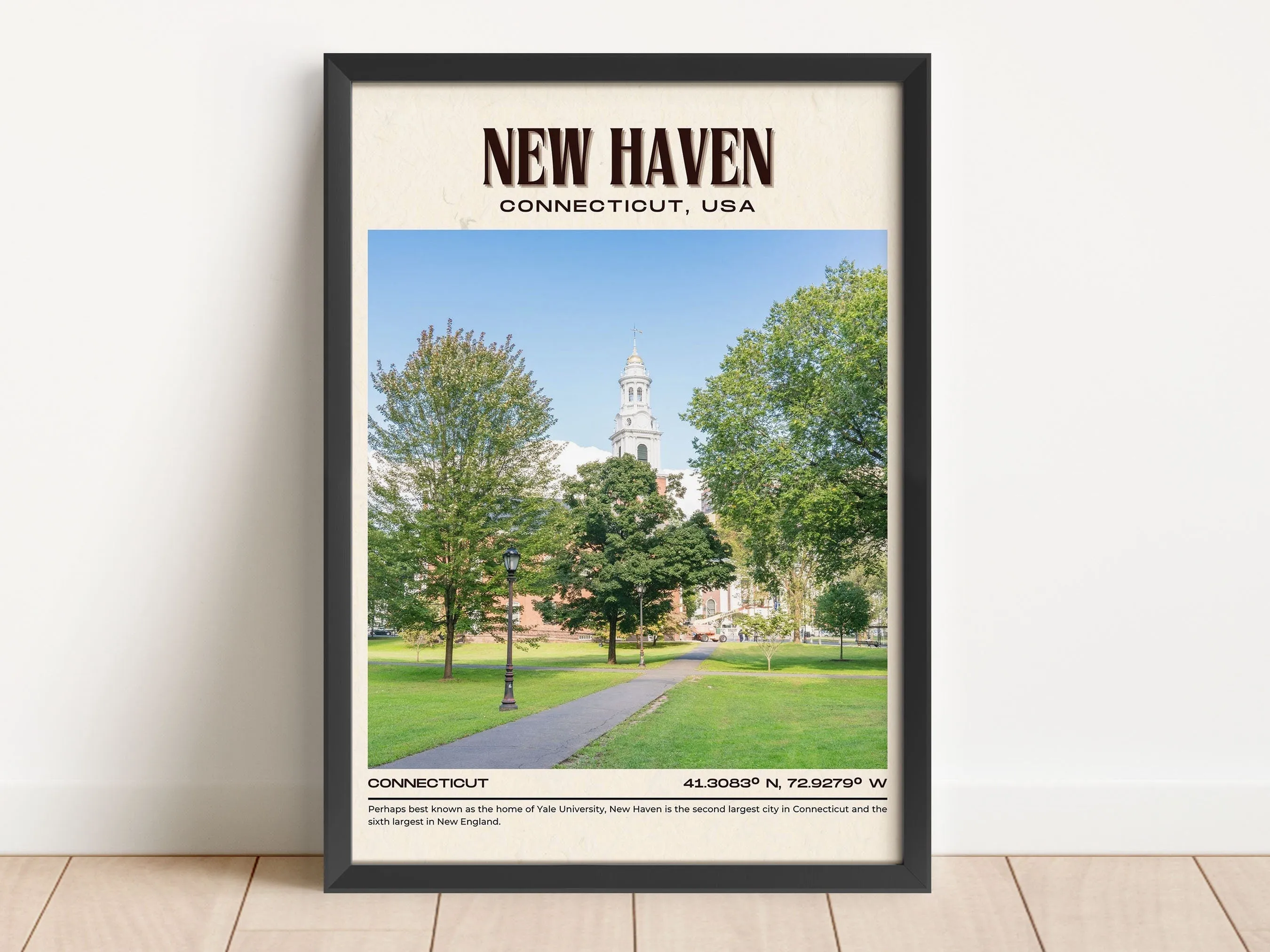 New Haven Vintage Wall Art, Connecticut, USA