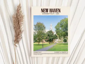 New Haven Vintage Wall Art, Connecticut, USA