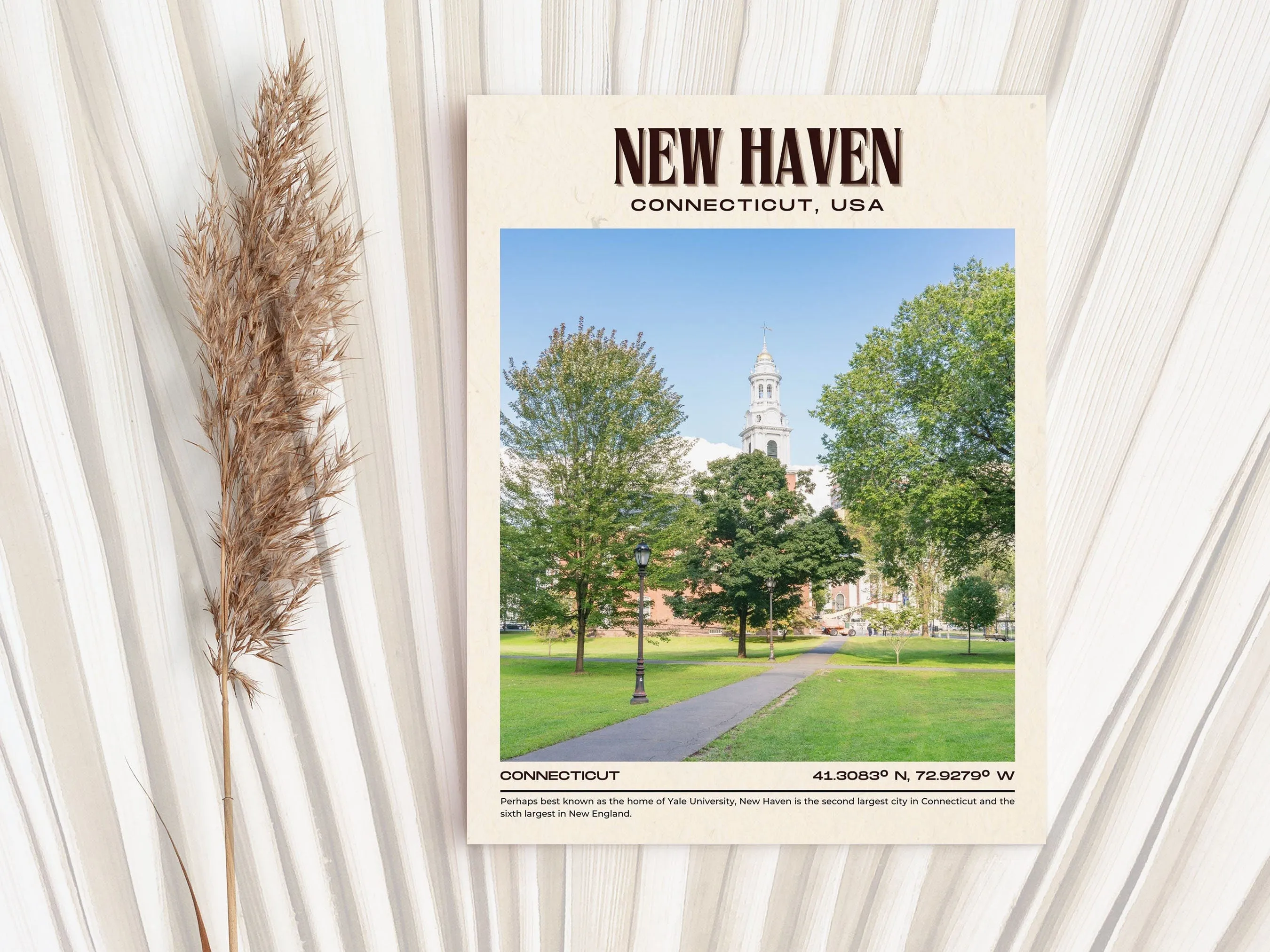New Haven Vintage Wall Art, Connecticut, USA