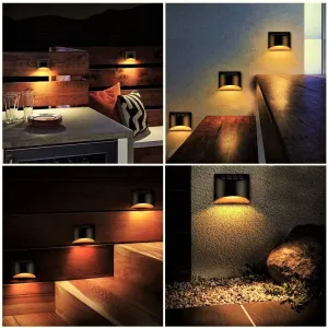 New in box! 2 Pack Solar Lights! Great for Deck, Step, Post, Black!