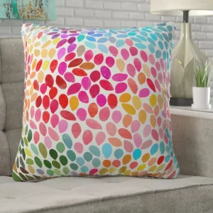 New Wayfair Englert Rain 6 Colour Indoor Outdoor Throw Pillow, 16"X16", Retails $55 