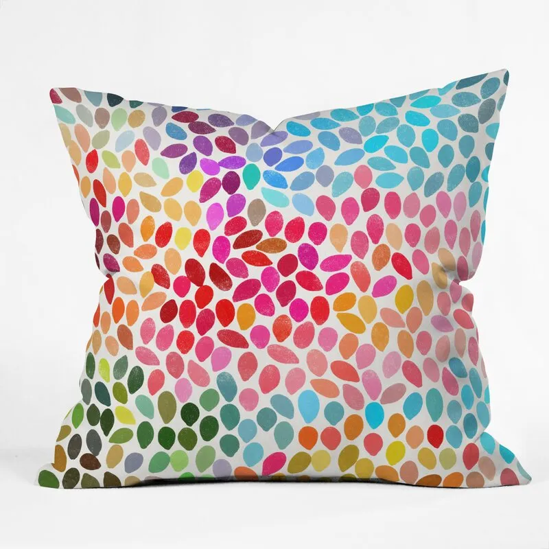New Wayfair Englert Rain 6 Colour Indoor Outdoor Throw Pillow, 16"X16", Retails $55 