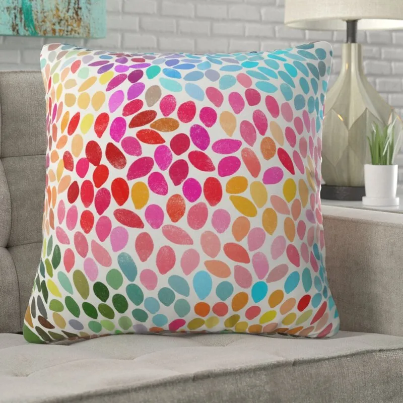 New Wayfair Englert Rain 6 Colour Indoor Outdoor Throw Pillow, 16"X16", Retails $55 