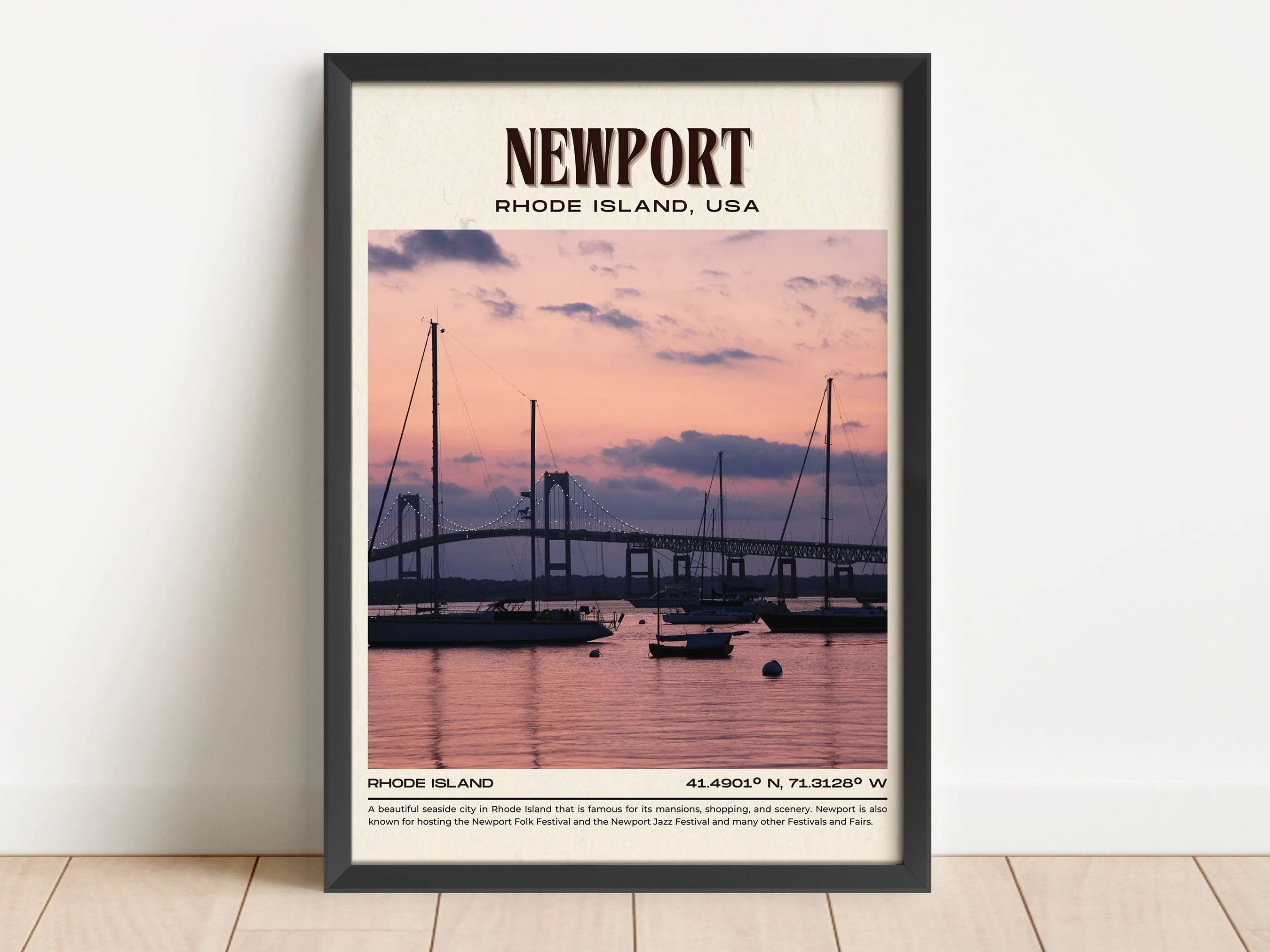 Newport Vintage Wall Art, Rhode Island, USA