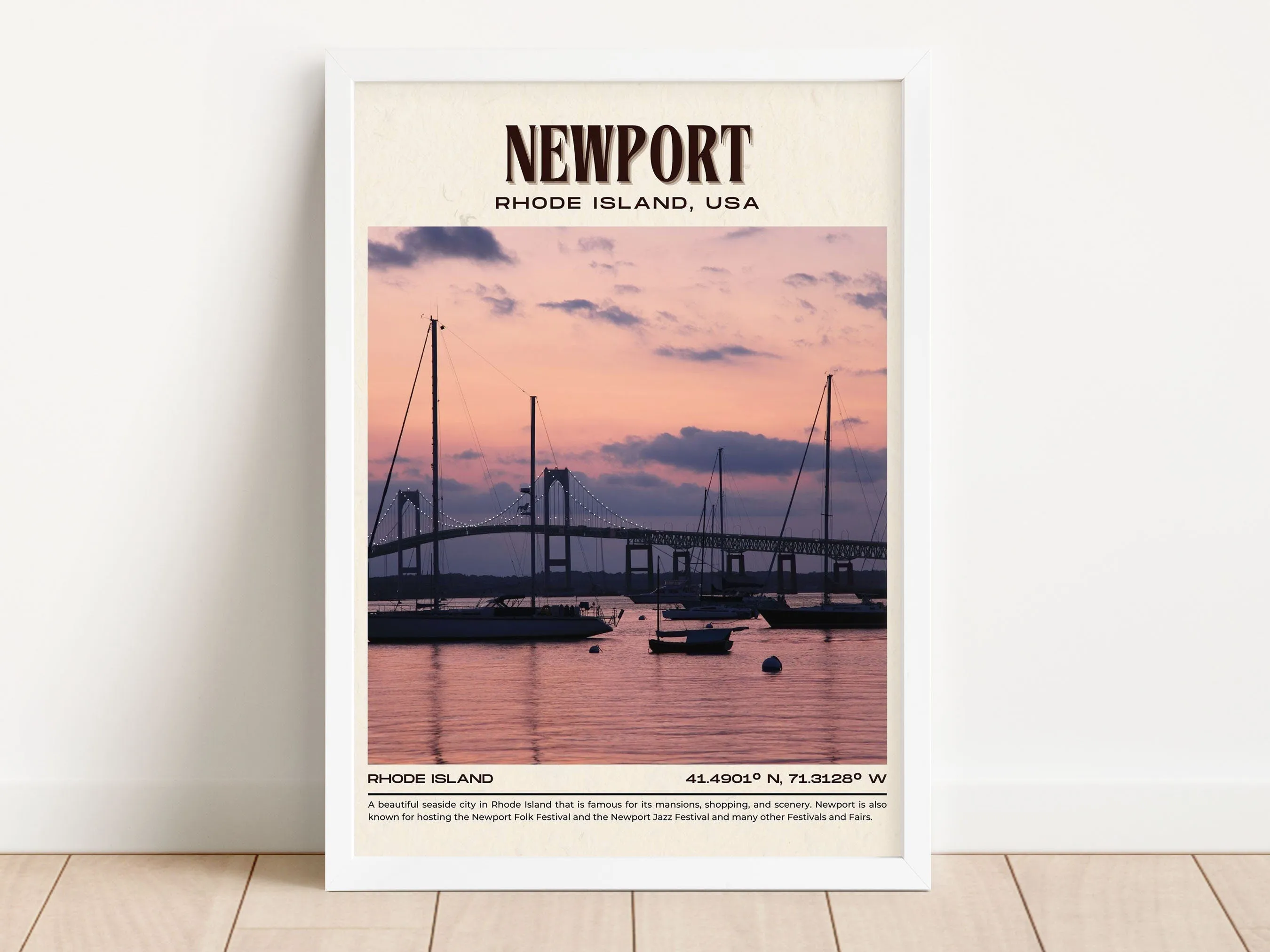 Newport Vintage Wall Art, Rhode Island, USA