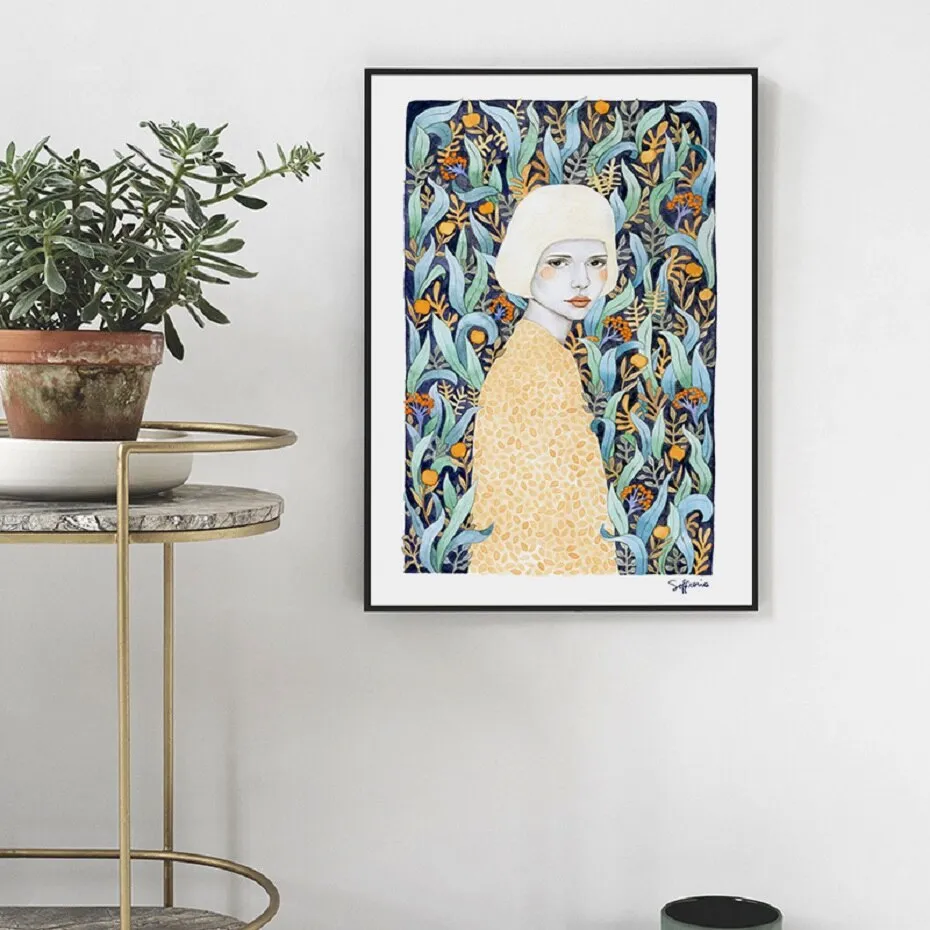 Nordic Fashion Girl Poster Wall Art