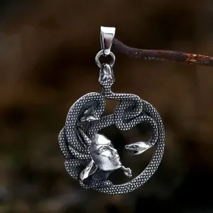 Nordic Vintage Snake Pendant | Stainless Steel Retro Design