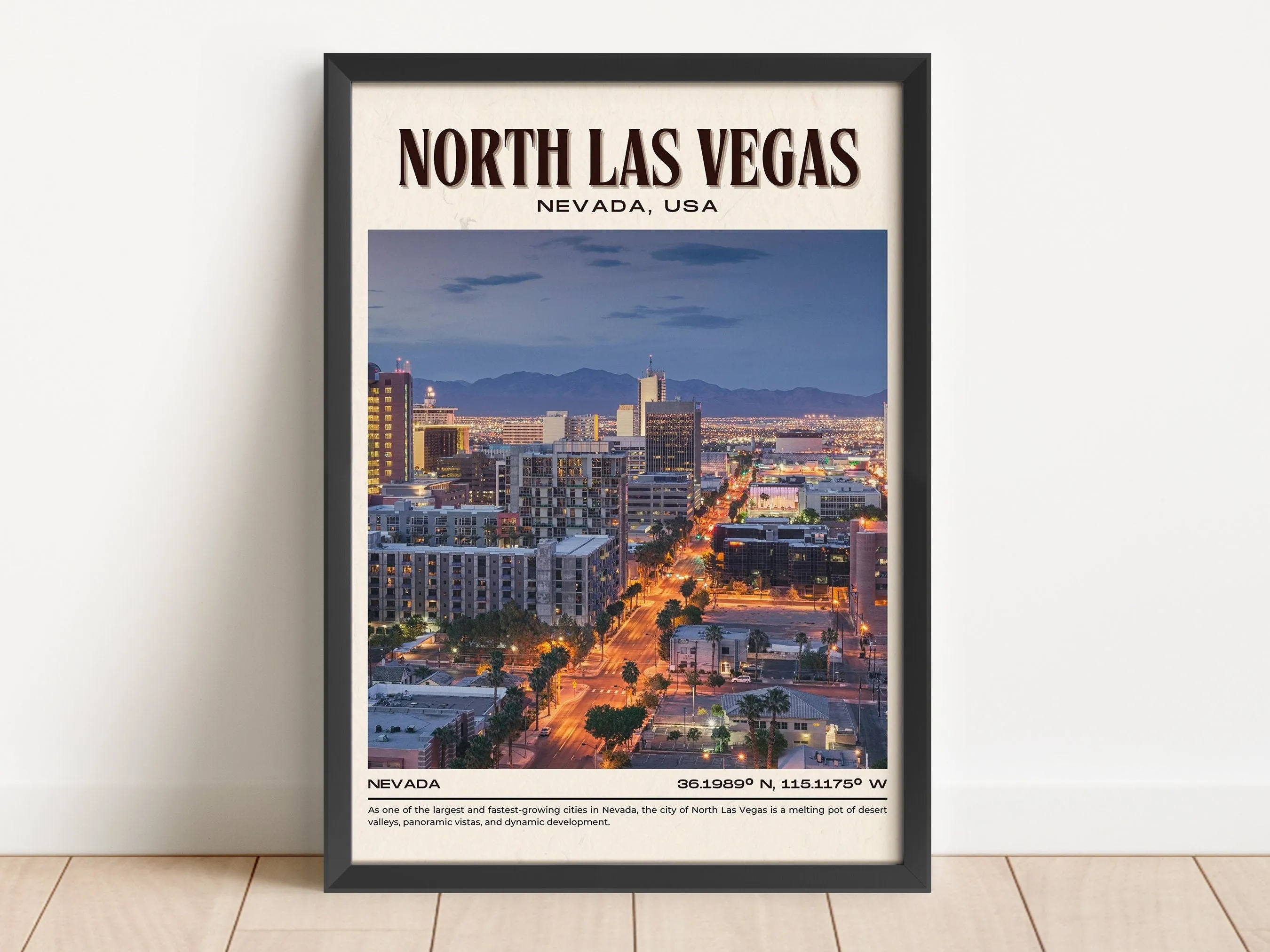 North Las Vegas Vintage Wall Art, Nevada, USA