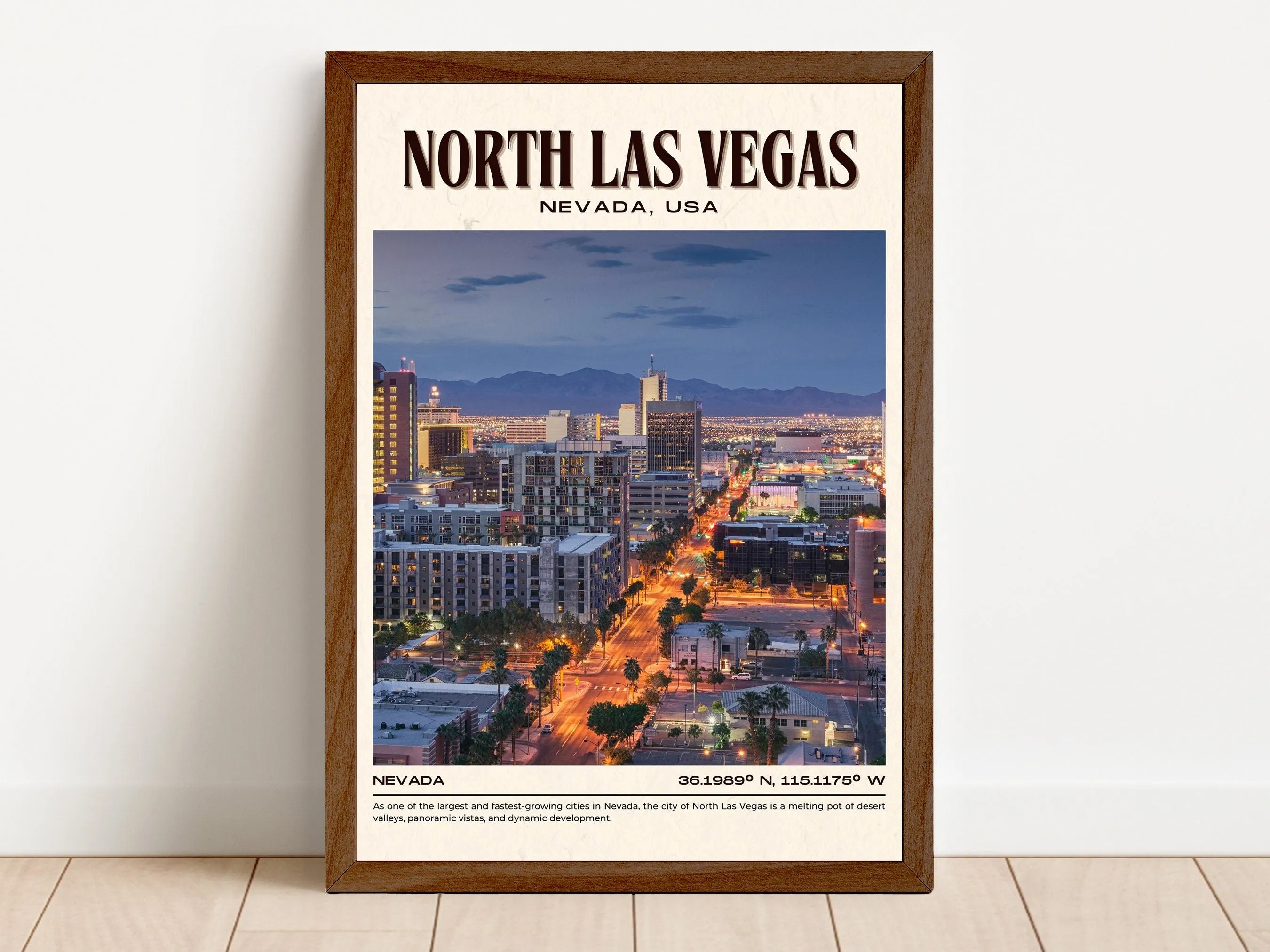 North Las Vegas Vintage Wall Art, Nevada, USA