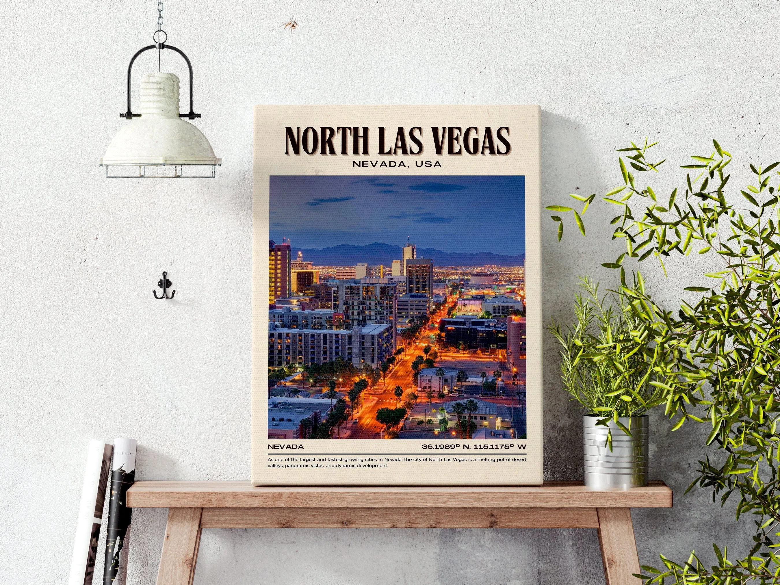 North Las Vegas Vintage Wall Art, Nevada, USA