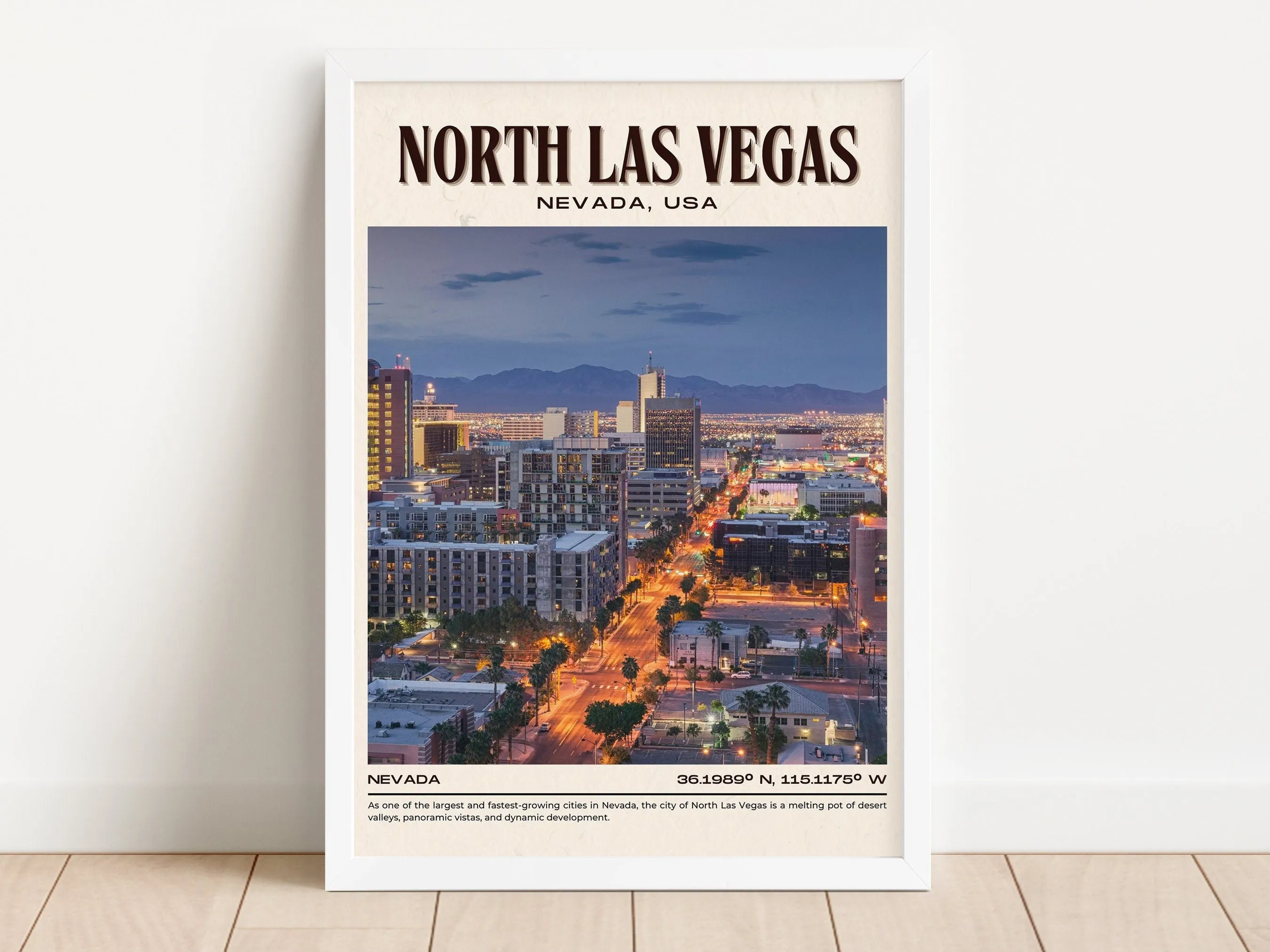 North Las Vegas Vintage Wall Art, Nevada, USA