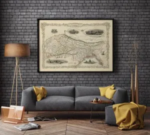 Northern India Map Poster| Vintage Map India
