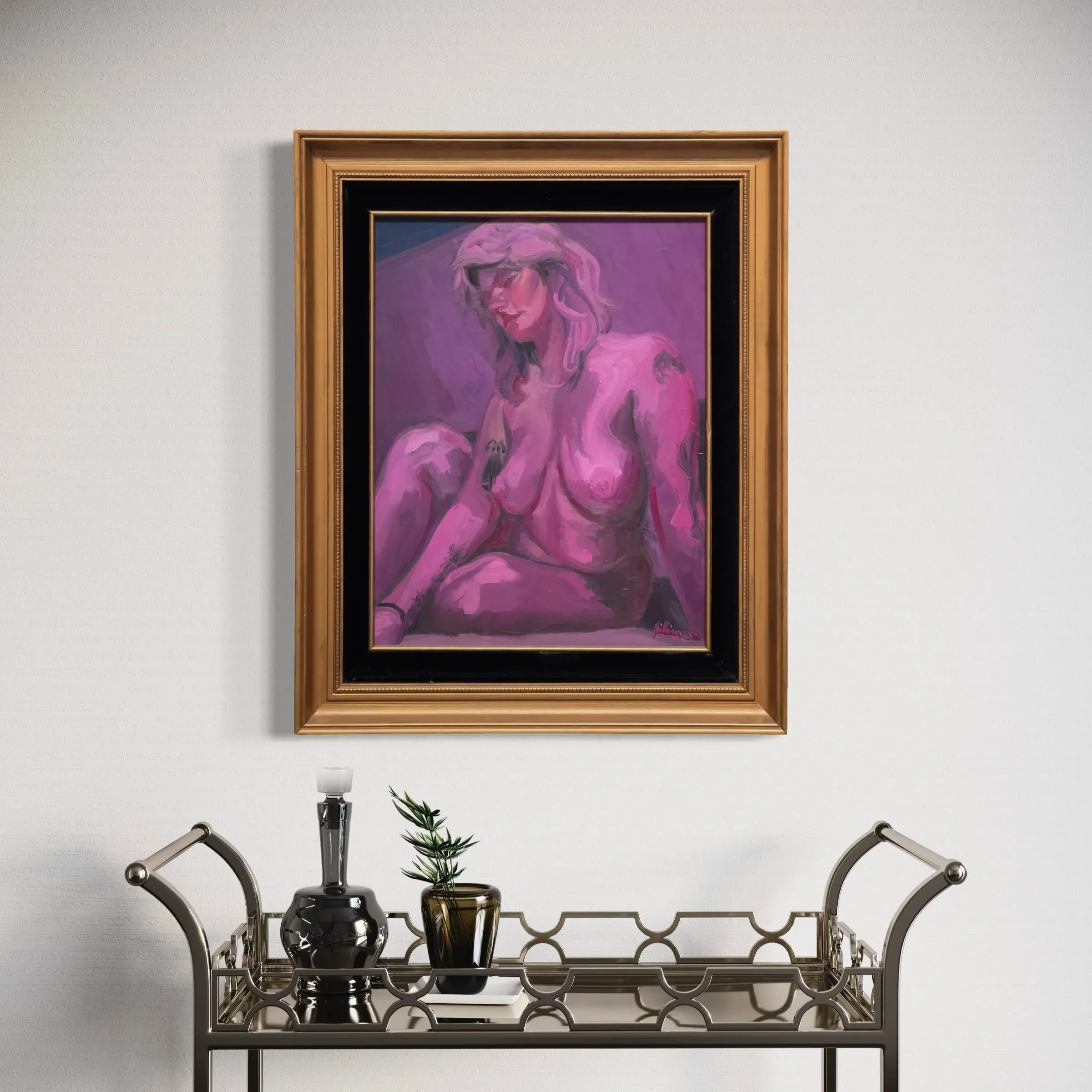 nude in purple