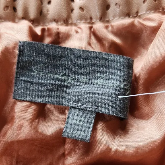 NWT Anthropologie &quot;Astral Swing Skirt&quot; Faux Leather Perforated | Women's Size 10