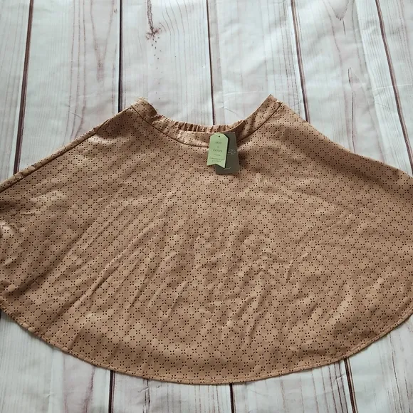 NWT Anthropologie &quot;Astral Swing Skirt&quot; Faux Leather Perforated | Women's Size 10