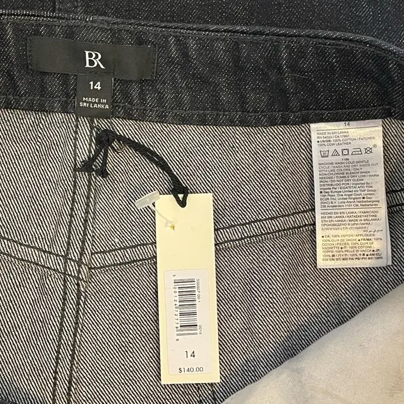 NWT Banana Republic Denim Maxi Skirt Women's in Rinse Black Wash