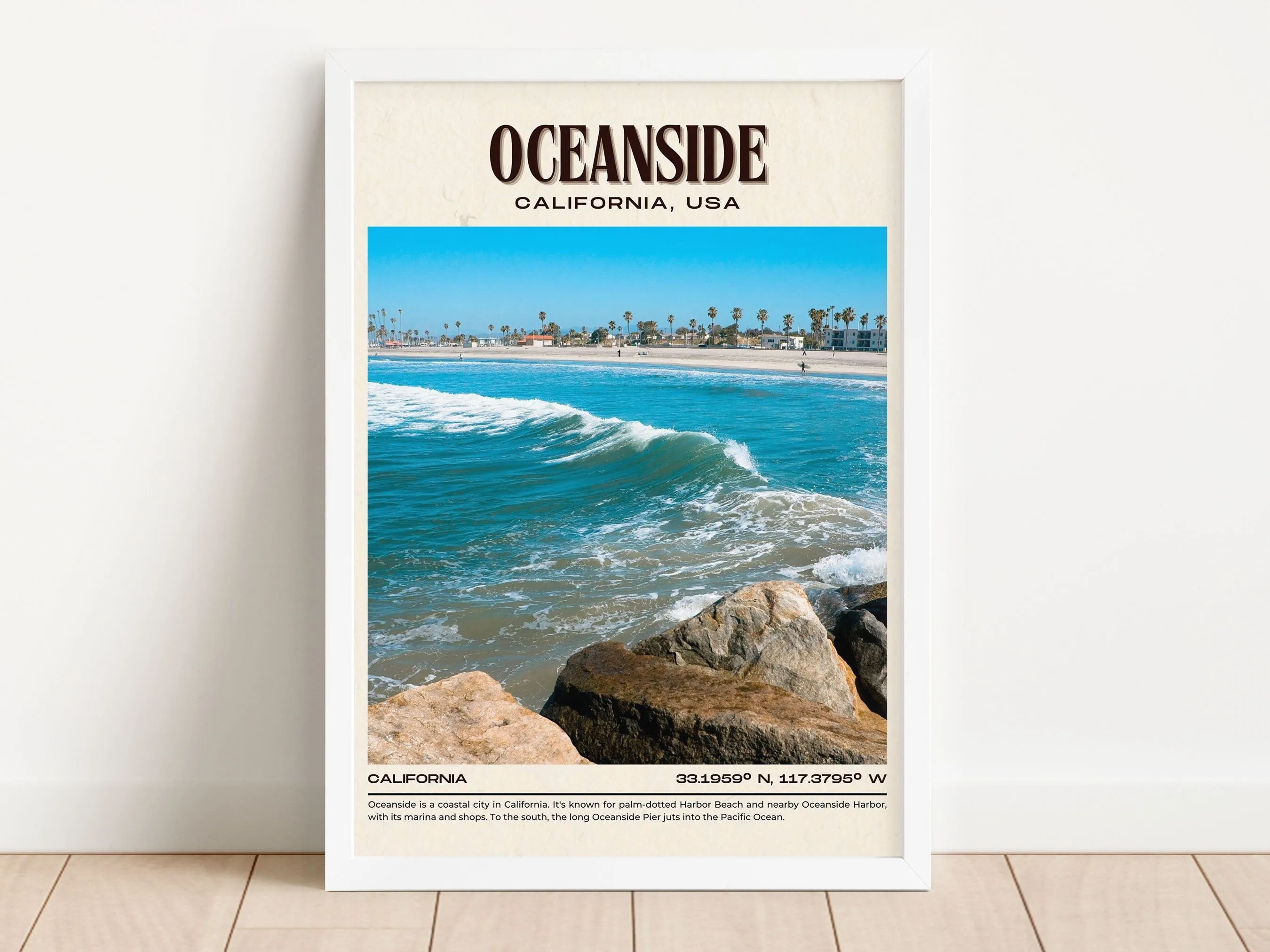 Oceanside Vintage Wall Art, California, USA