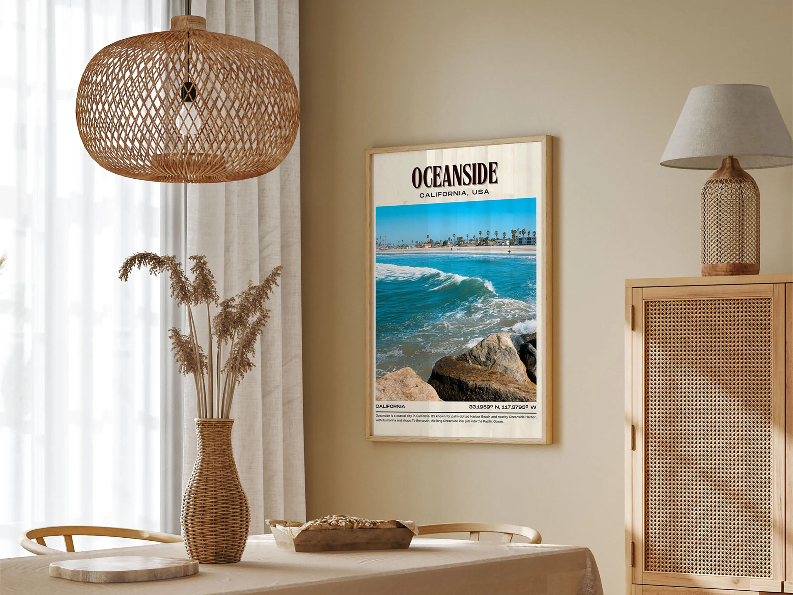 Oceanside Vintage Wall Art, California, USA
